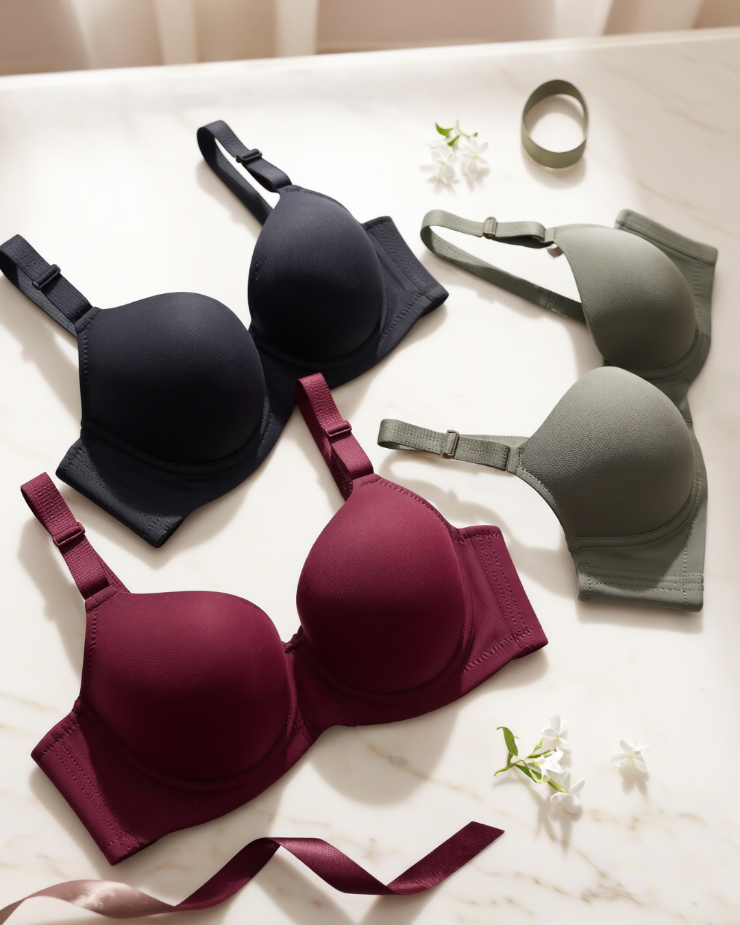 SHAPE Comfort Curve Bra in Coffee, band and cup sizing