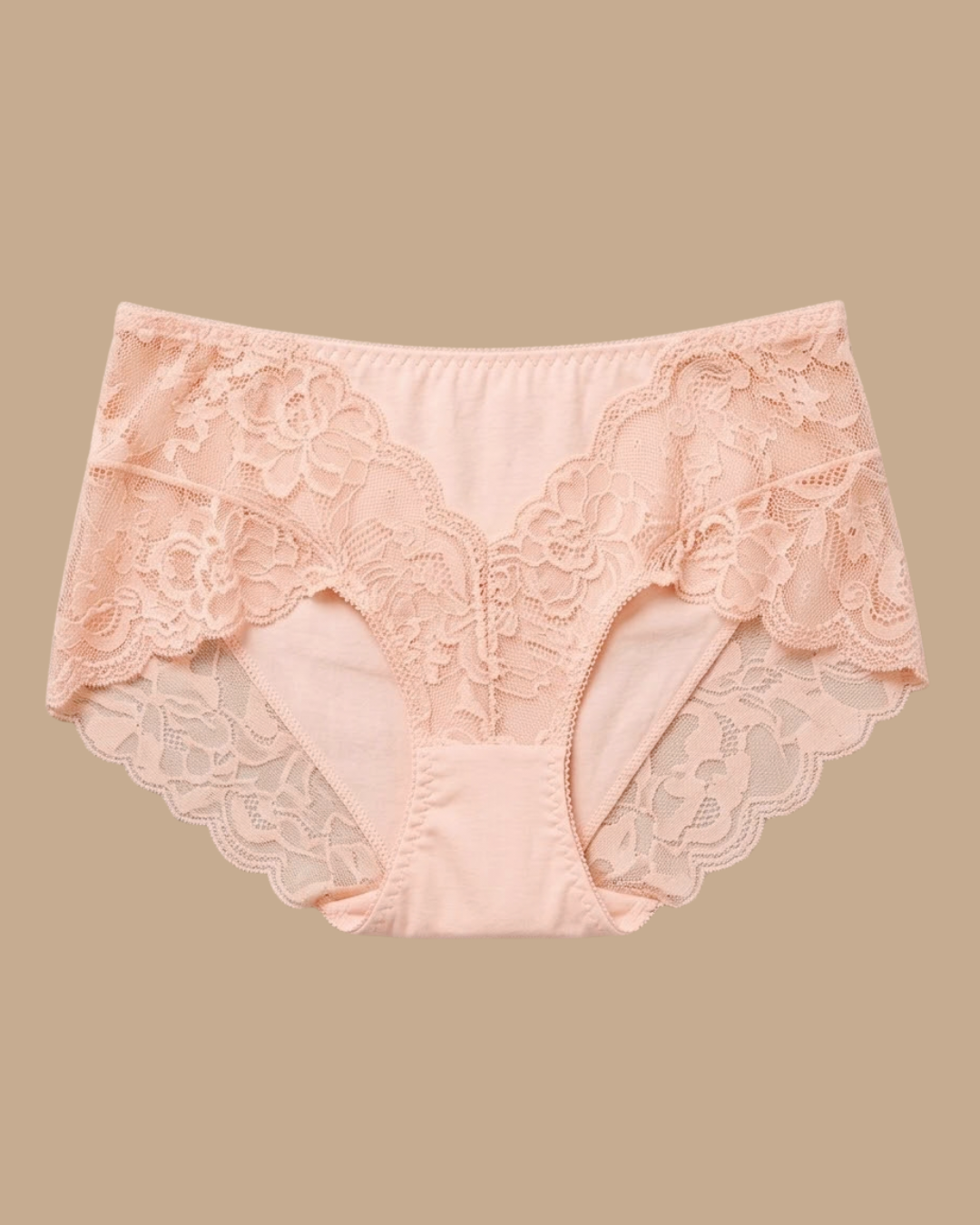 Lace Cotton Bottoms in Pink, worn by a model — SHAPE Lingerie