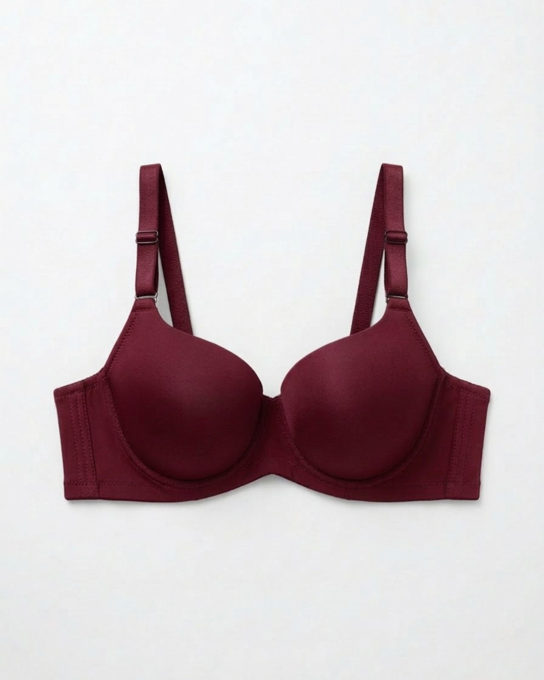 Comfort Curve Bra in Maroon, detail view — SHAPE Lingerie