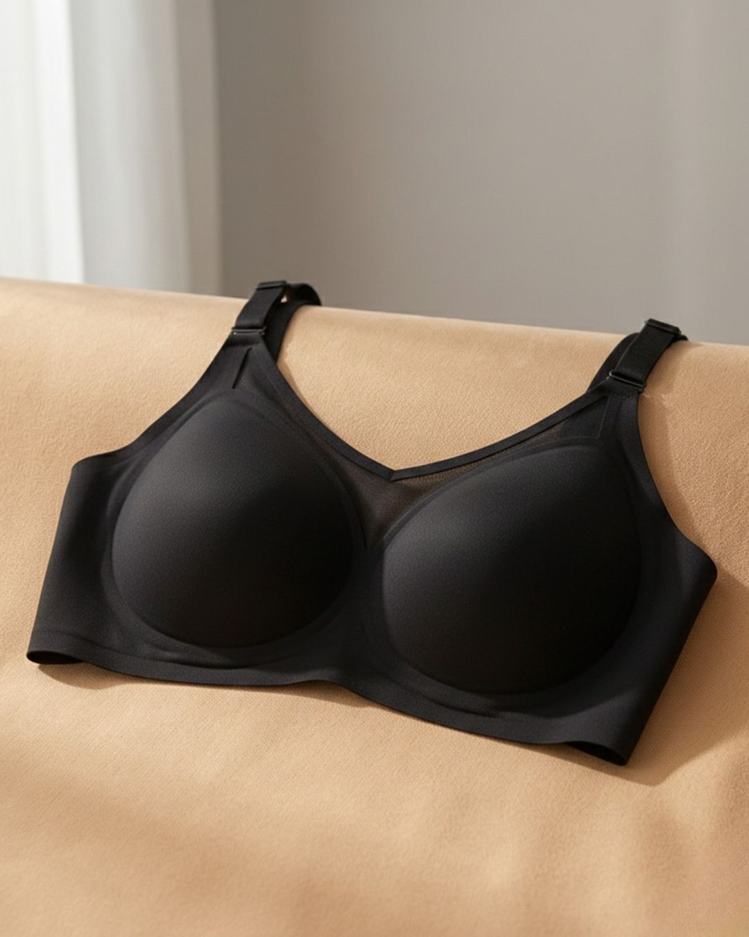 Mesh Minimizer Bra in Black